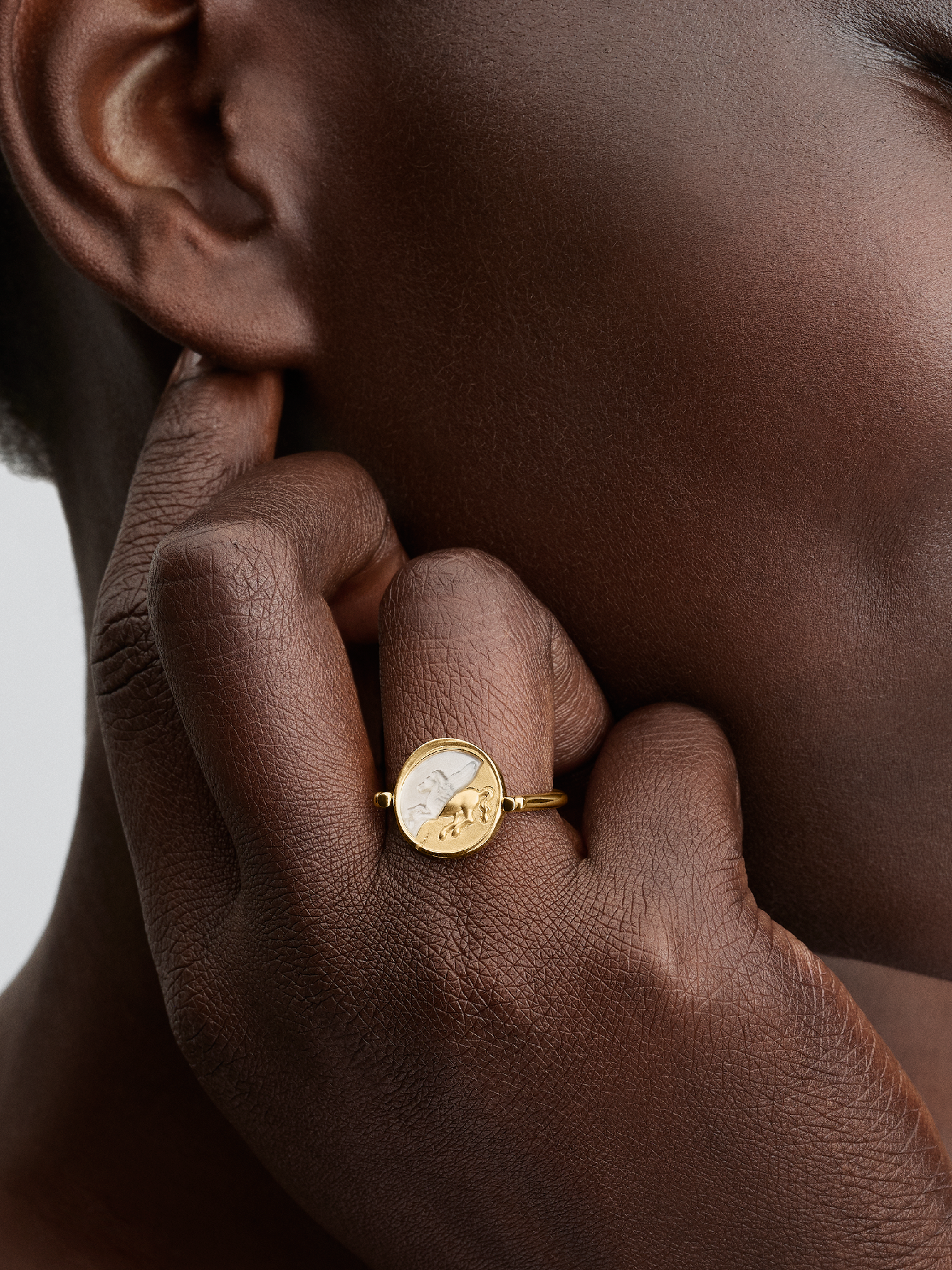 Pegasus Reversible Medallion Ring
