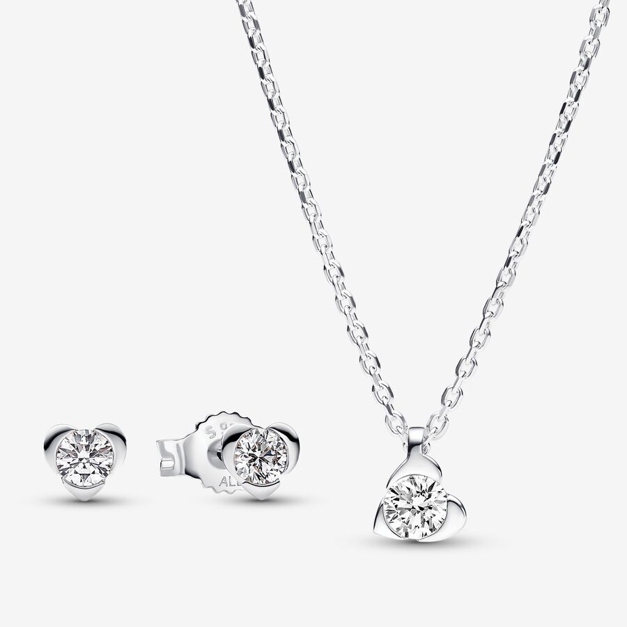 Pandora Talisman Lab-Grown Diamond Jewelry Gift Set 0.55 carat tw Sterling Silver image number 0