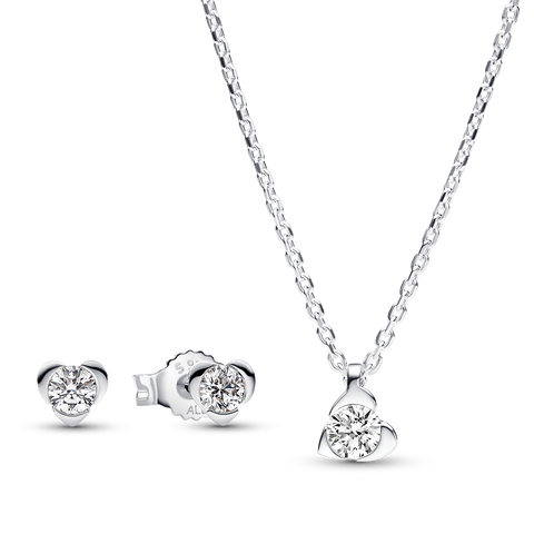 Pandora Talisman Lab-Grown Diamond Jewelry Gift Set 0.55 carat tw Sterling Silver