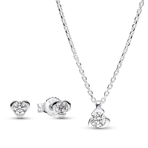 Pandora Talisman Lab-Grown Diamond Jewelry Gift Set, Sterling Silver, 0.55 Carat TW