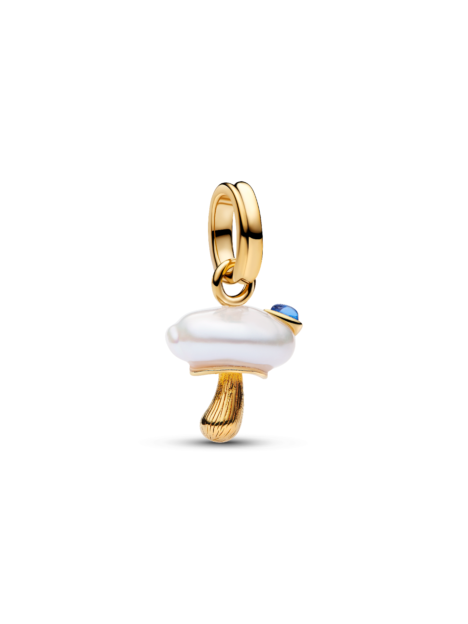 Treated Freshwater Cultured Baroque Pearl Mushroom Dangle Charm