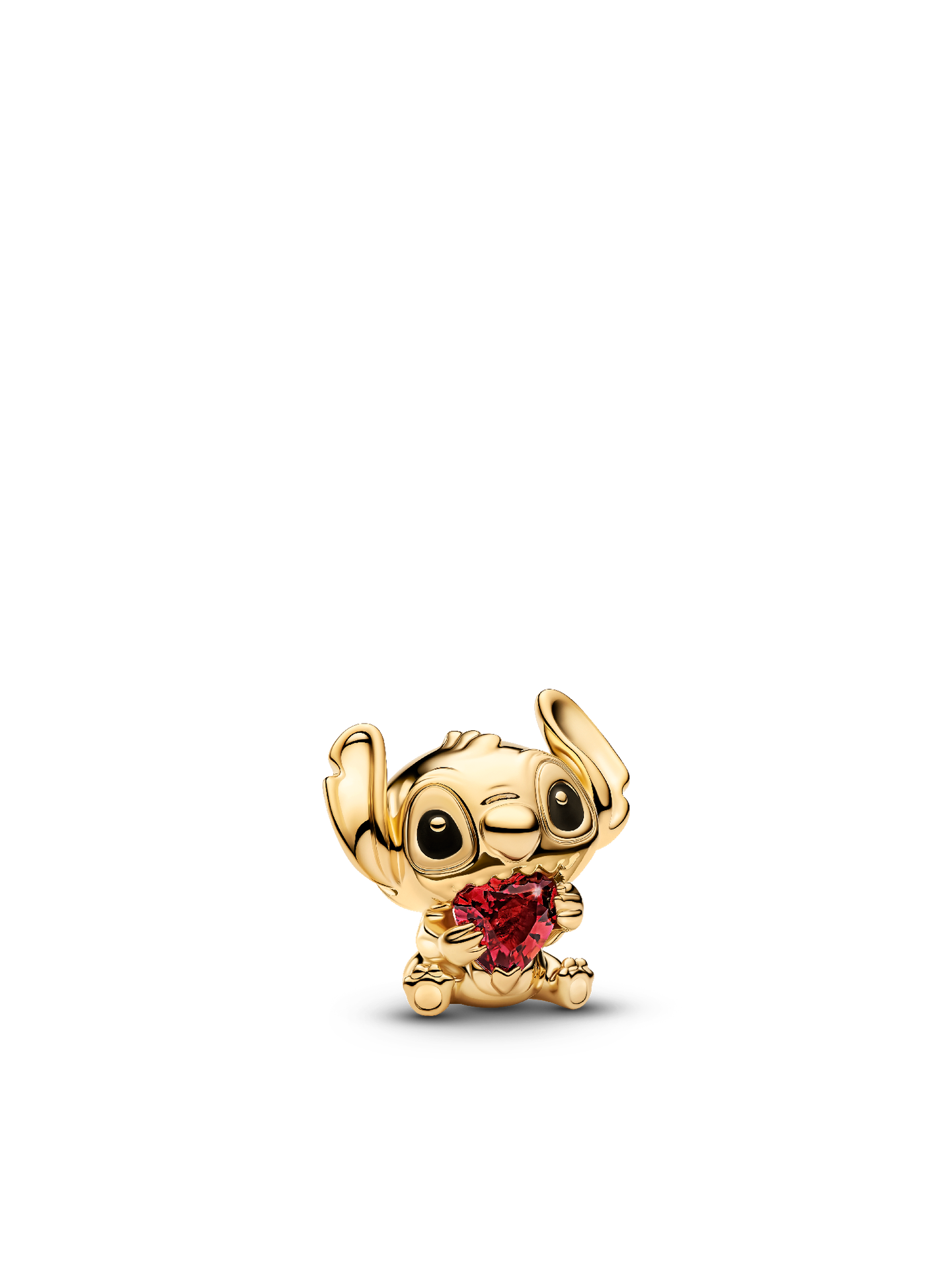 Женский шарм Pandora Disney Stitch Heart Charm, цвет: Позолоченный — фото 1