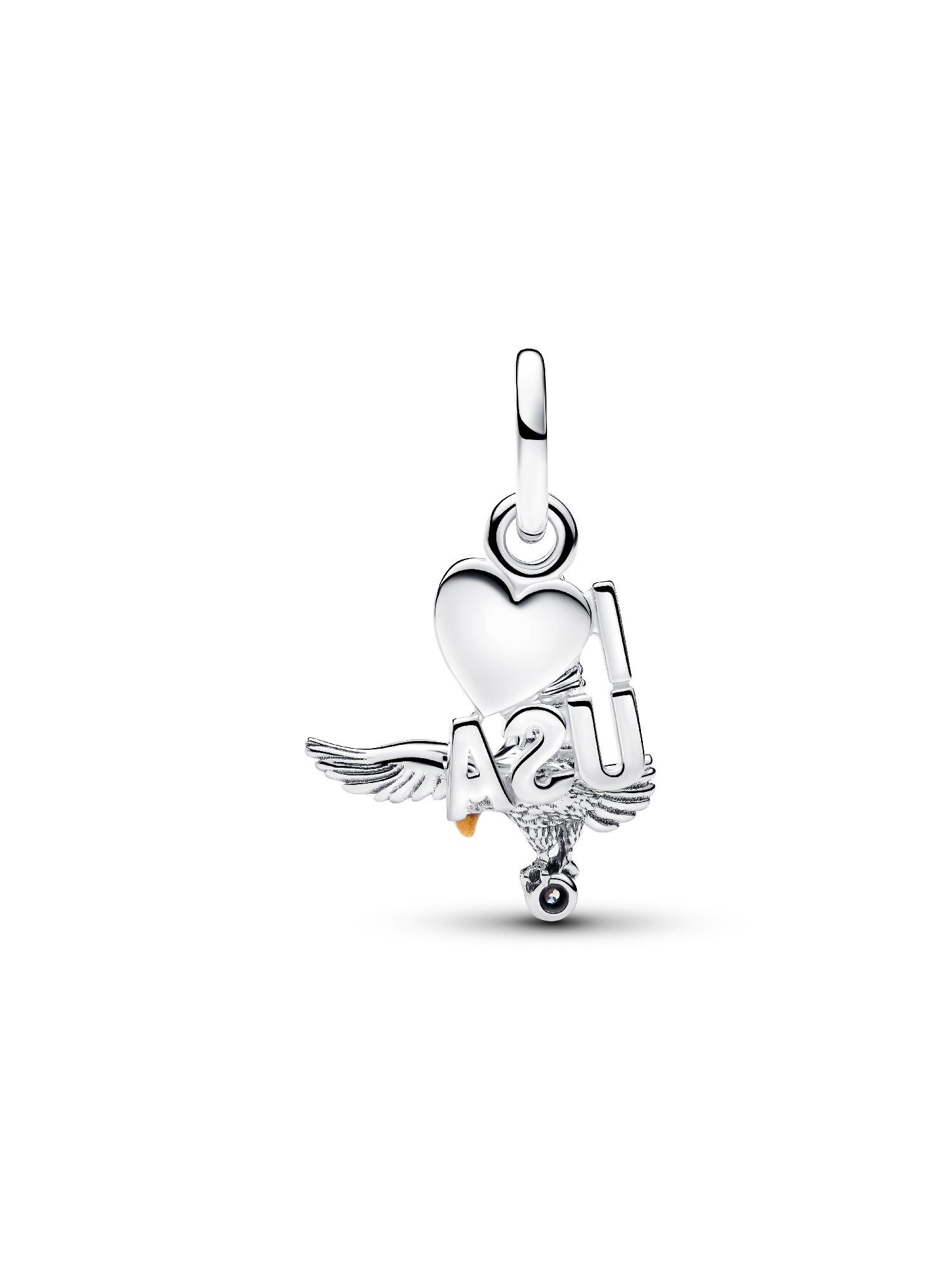 I Love USA Double Dangle Charm