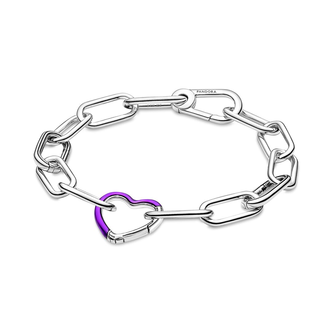 Pandora ME Purple Heart Openable Link