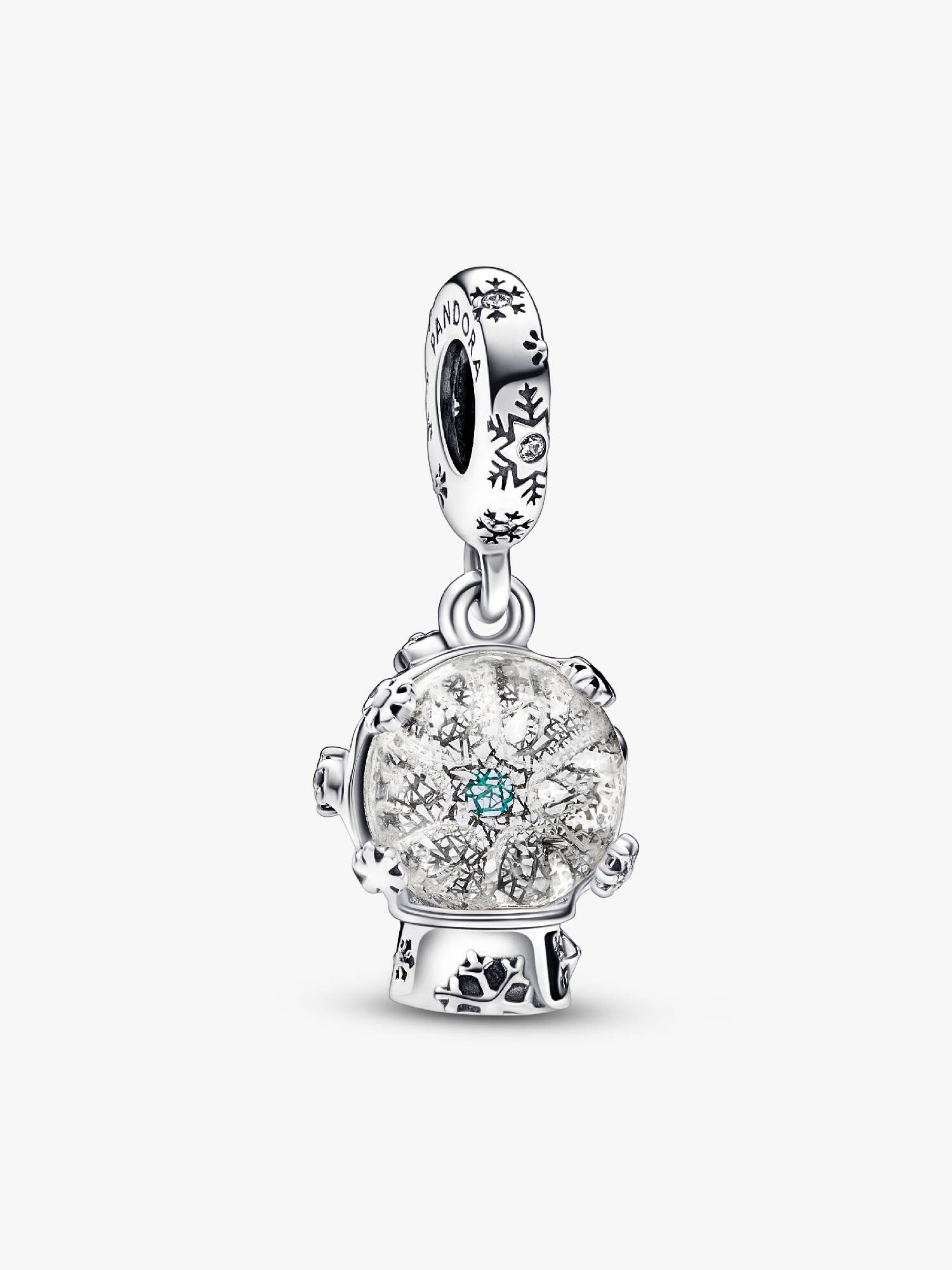 Snowflake Snow Globe Dangle Charm