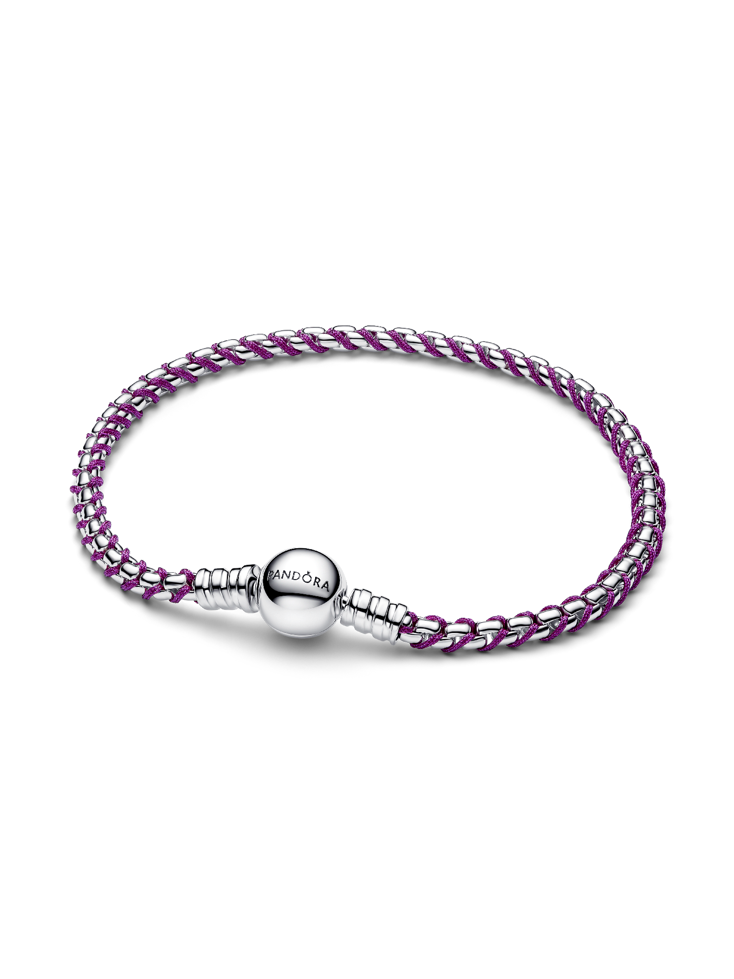 Purple Cord Box Chain Bracelet
