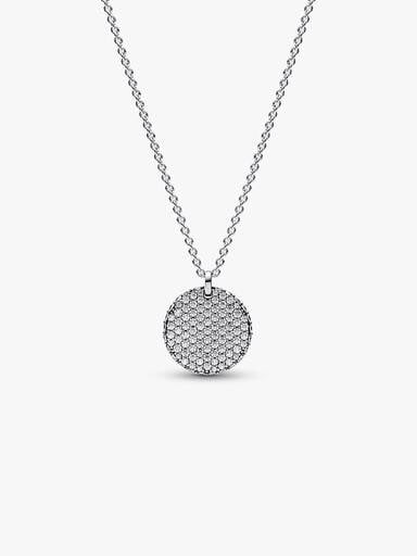 FINAL SALE - Pandora Timeless Pavé Round Pendant Necklace