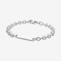 Engravable Bar Link Bracelet | Sterling silver | Pandora US