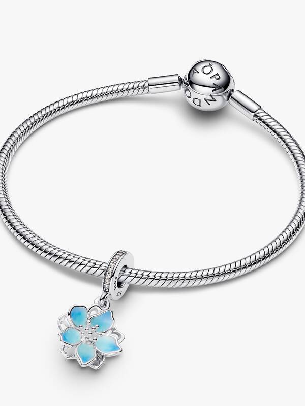 390770c01 Blue Blossom Dangle Charm | Pendant | Sterling silver | Pandora US