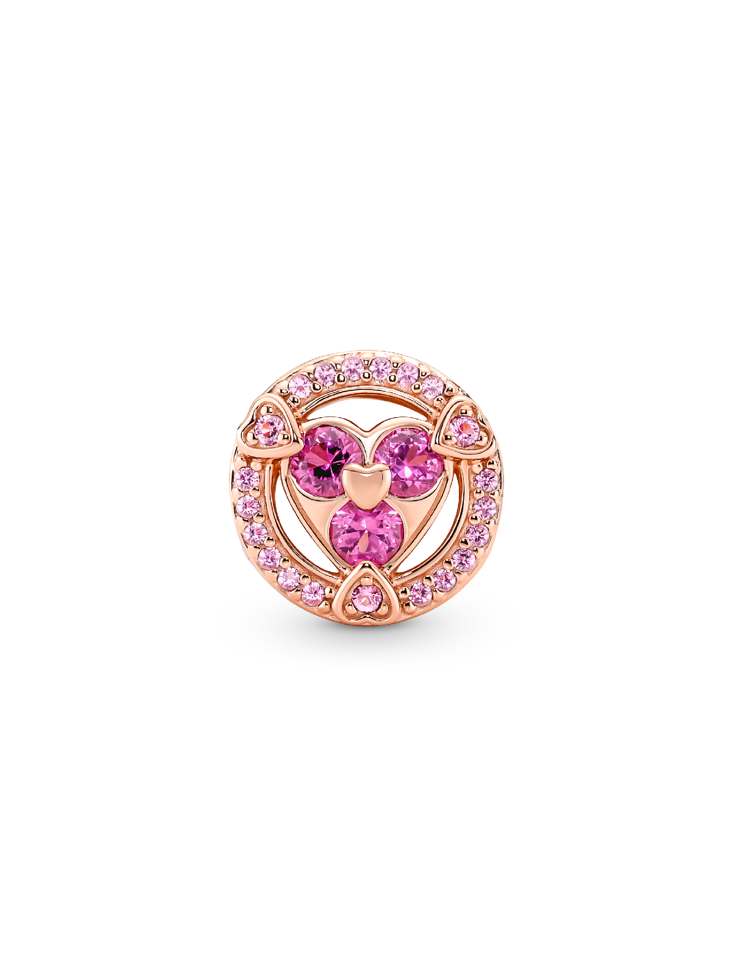 Reveal Your Love Sparkling Hearts Button Charm