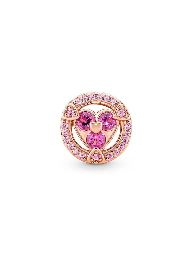 Reveal Your Love Sparkling Hearts Button Charm