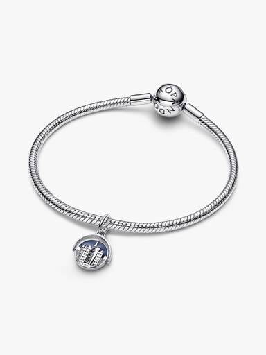 Spinnable New York Skyline Dangle Charm