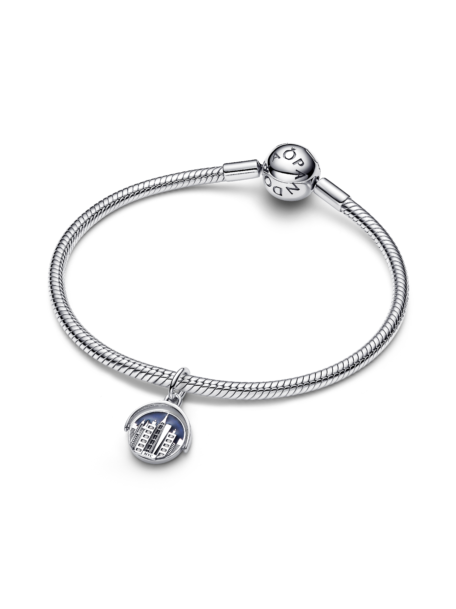 Spinnable New York Skyline Dangle Charm