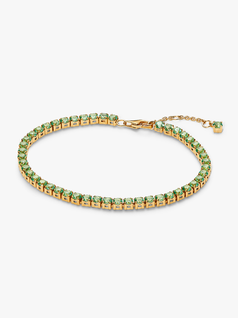 Sparkling Green Tennis Bracelet