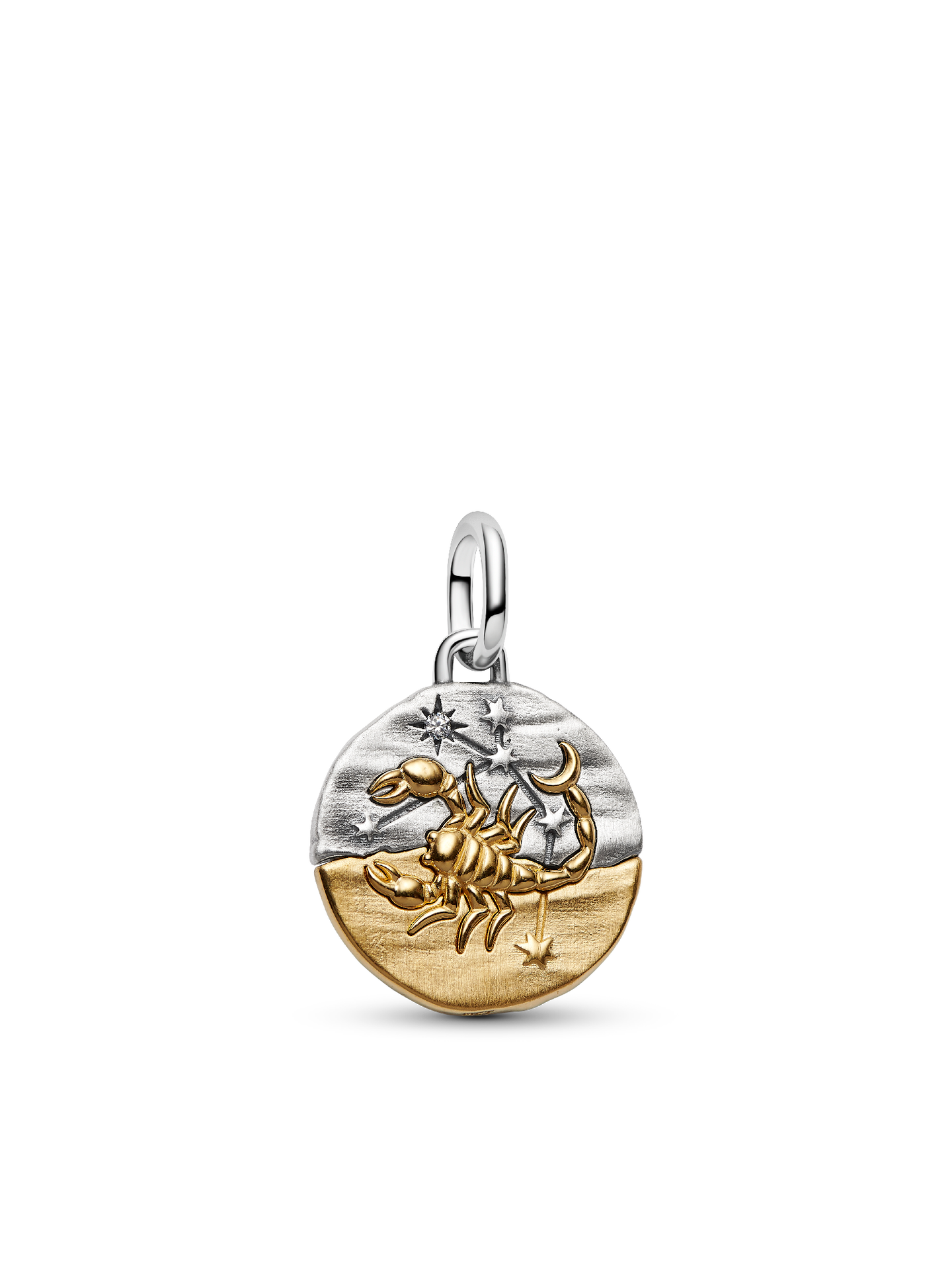 Женский шарм Pandora Scorpio Zodiac Medallion Charm, цвет: Двухцветный — фото 1