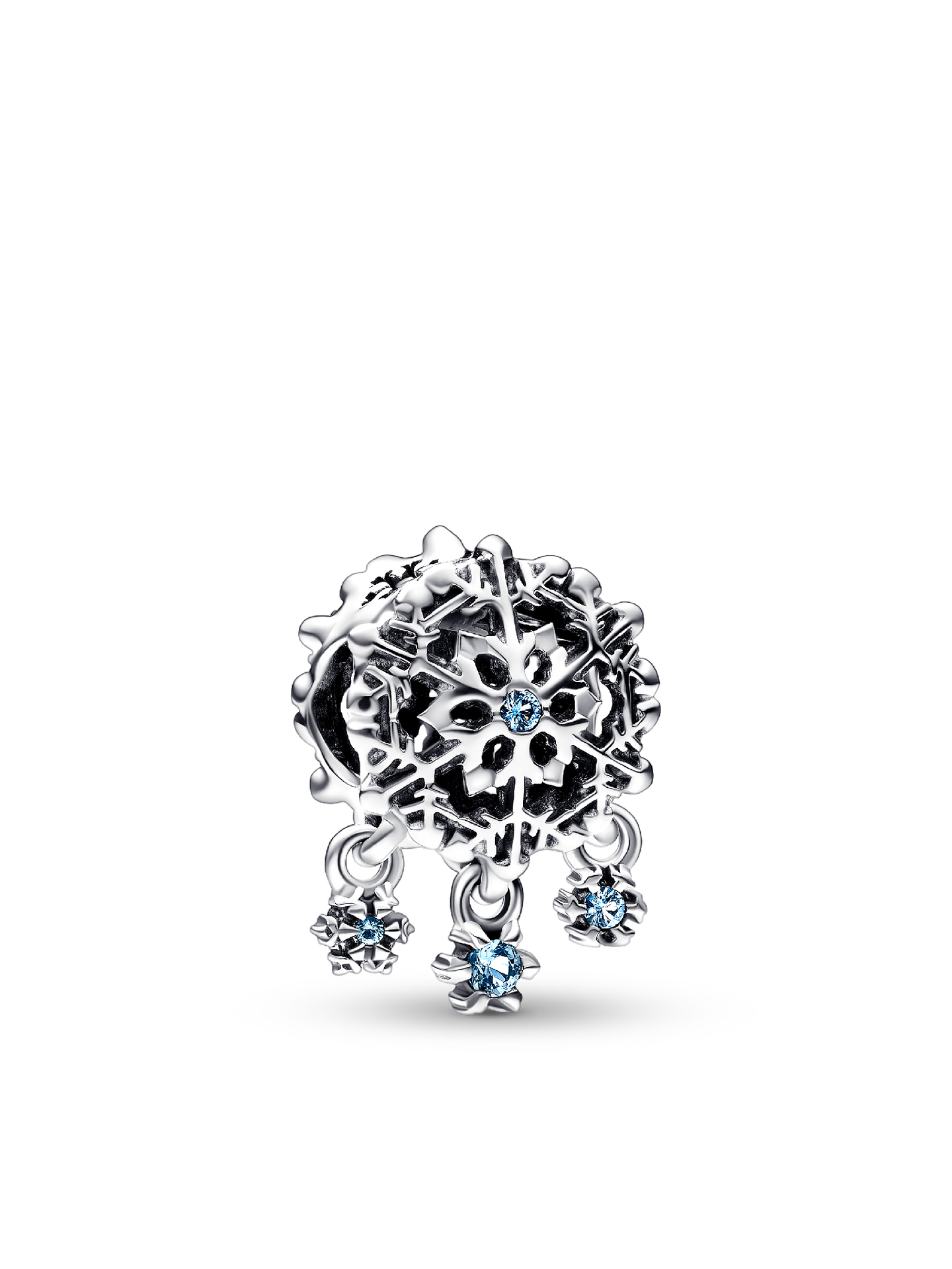 Женский шарм Pandora Icy Snowflake Drop Charm, цвет: Серебро — фото 1