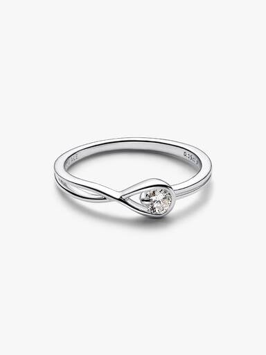 Pandora Infinite Sterling Silver Lab-grown Diamond Ring