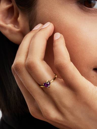Disney The Nightmare Before Christmas Sally Purple Heart Ring