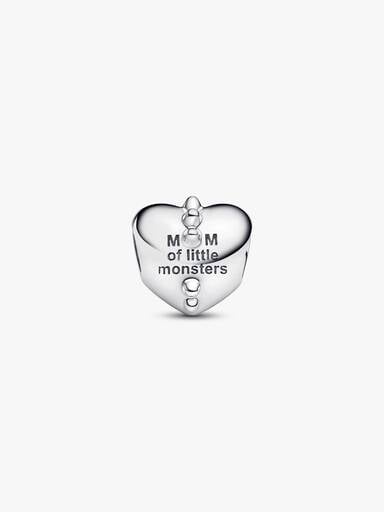 Mom's Little Monsters Heart Charm