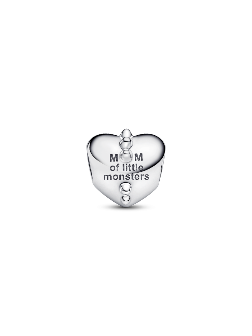 Mom's Little Monsters Heart Charm