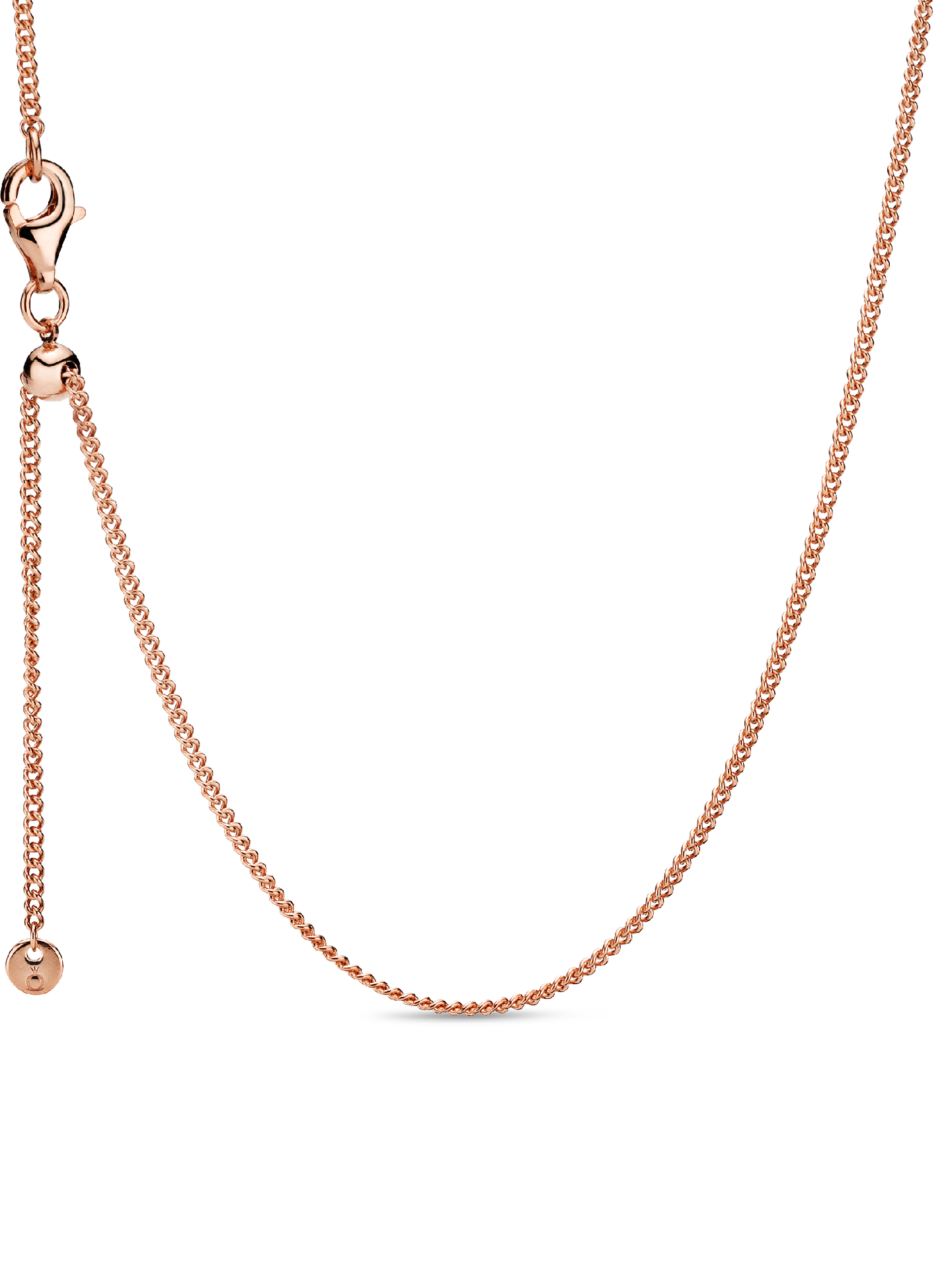 Женская цепочка Pandora Curb Chain, Rose gold plated, цвет: Покрытие розовым золотом