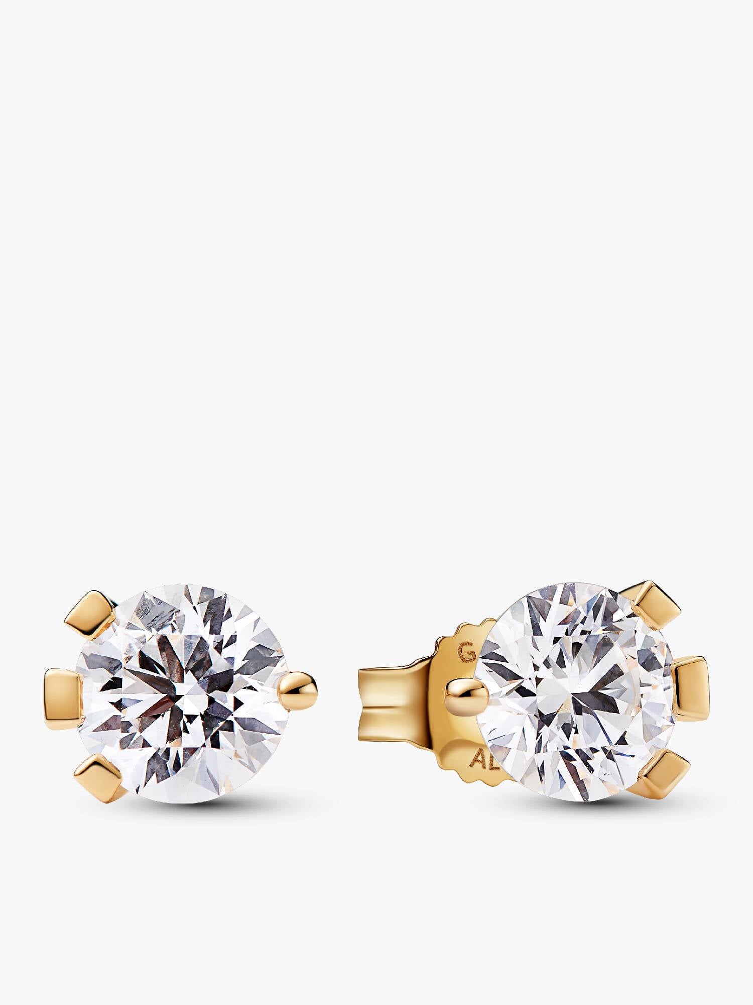 FINAL SALE - Pandora Nova 14k Gold Lab-grown Diamond Earrings
