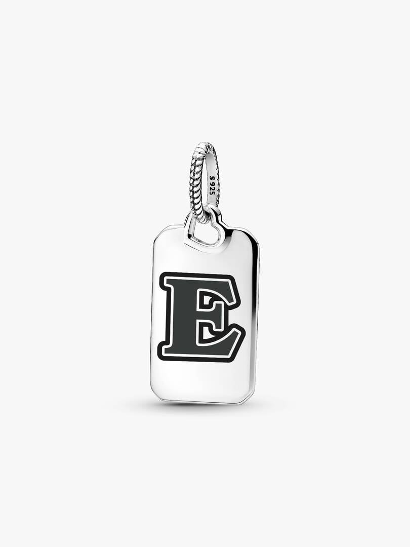 Letter E Rectangle Pendant