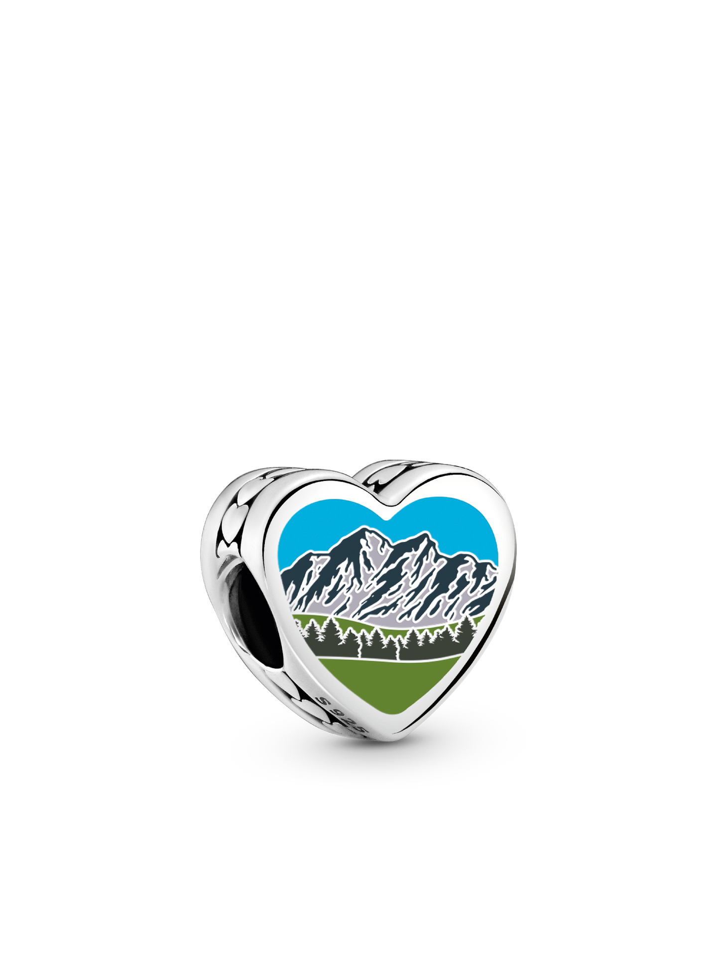 Женский шарм Pandora Wyoming Heart Charm, цвет: Серебро — фото 1