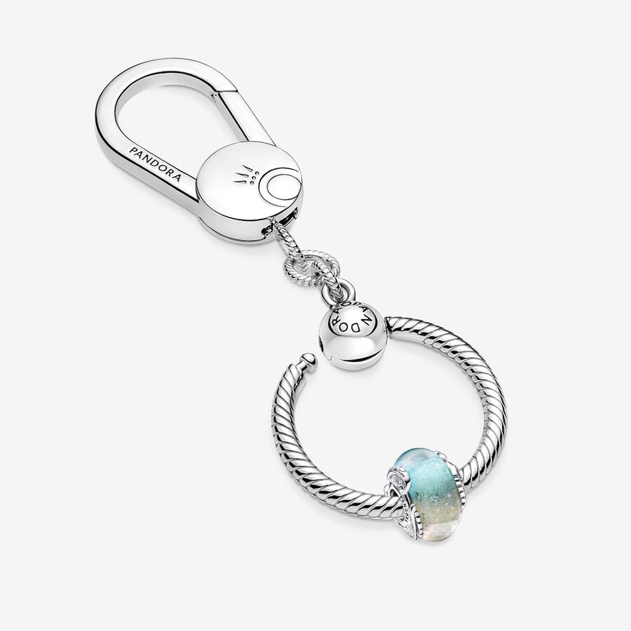 Multicolor Murano Glass Key Chain Set image number 0