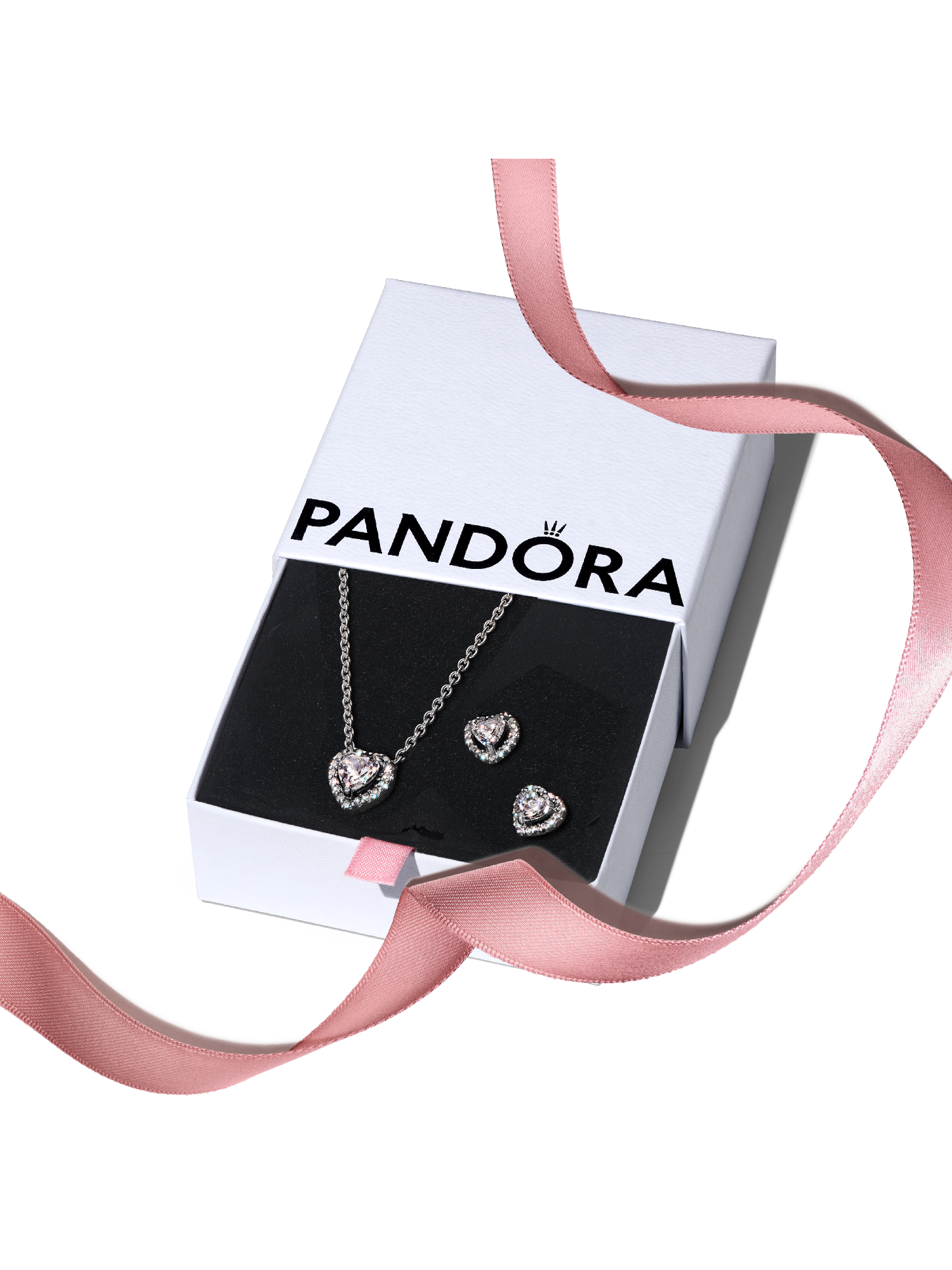 Silver Elevated Heart Jewelry Gift Set