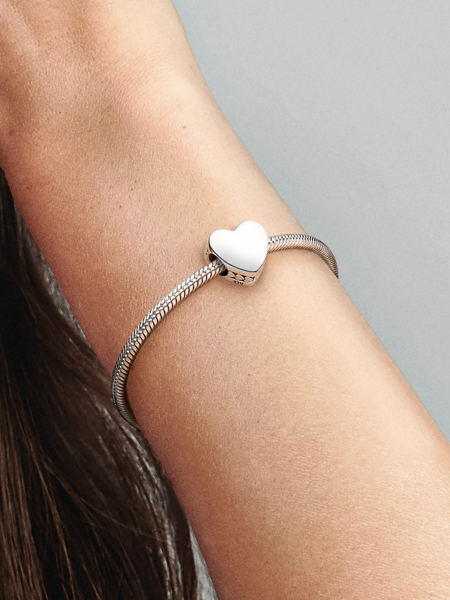 Женский шарм Pandora Engravable Heart Charm, Sterling silver, цвет: Серебро — фото 3