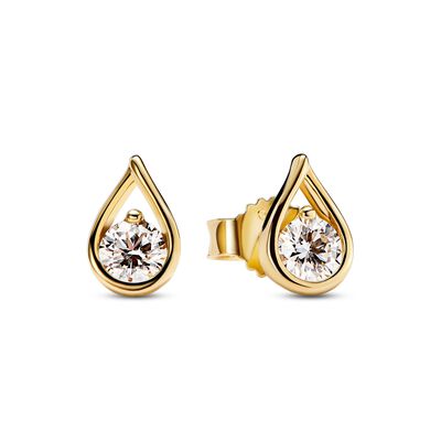 Pandora Infinite Lab-grown Diamond Stud Earrings ct tw 14k Gold