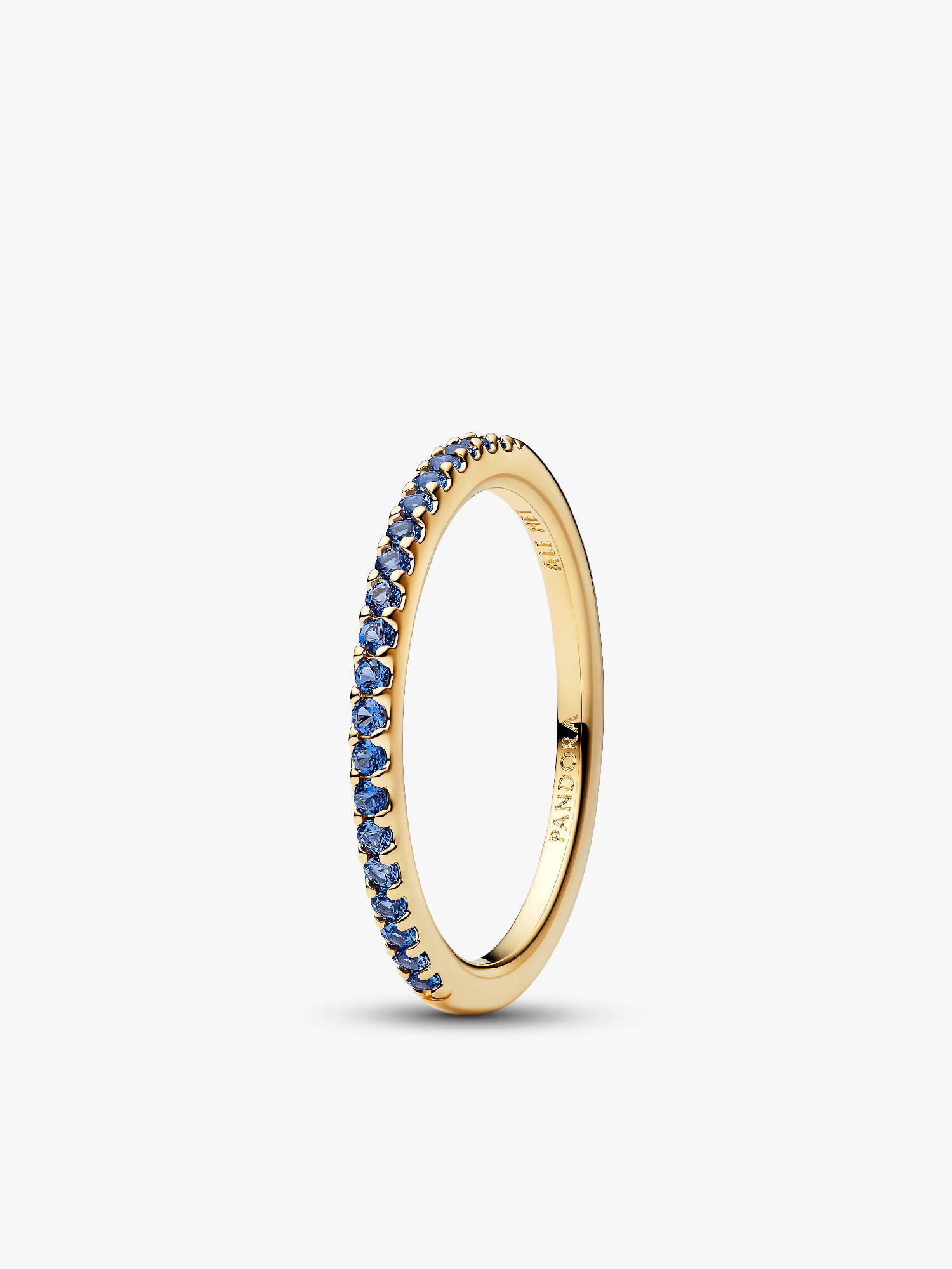 Sparkling Blue Half-Eternity Band Ring