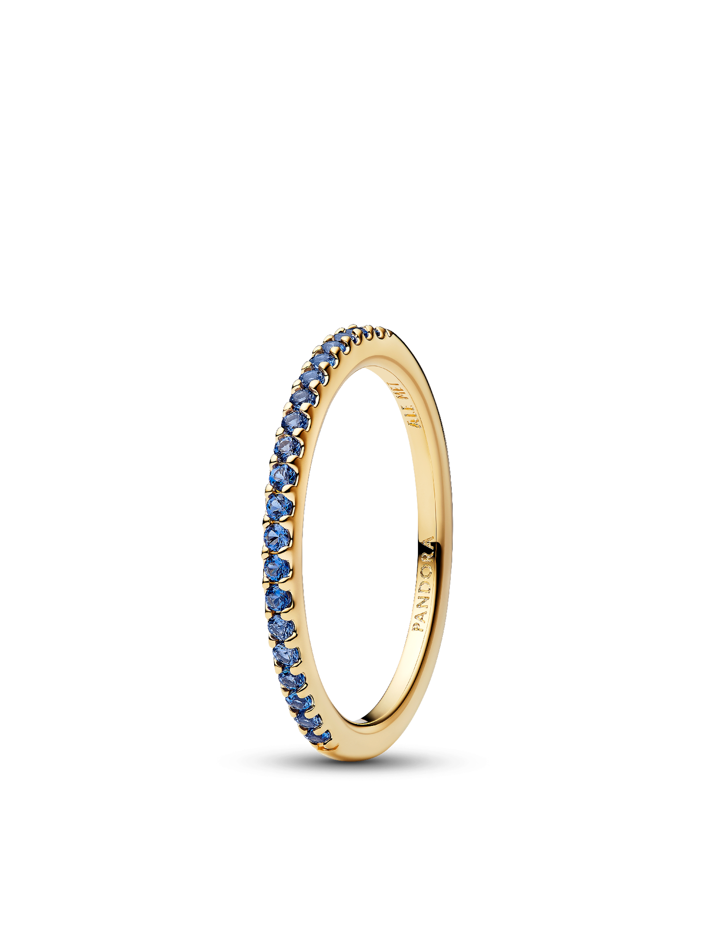 Женское кольцо Pandora Sparkling Blue Half-Eternity Band, цвет: Позолоченный — фото 1