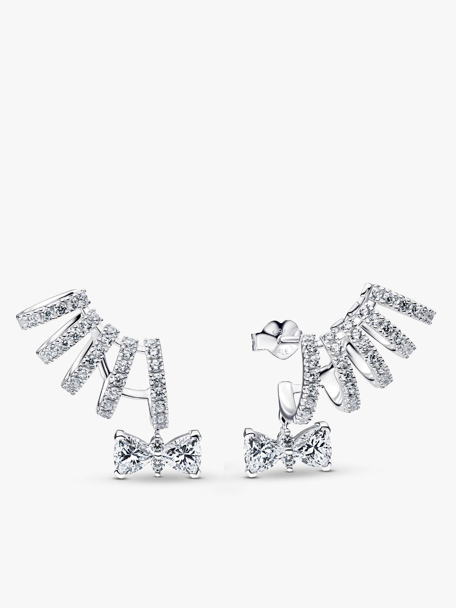 Bridgerton Sparkling Bow Climber Earrings