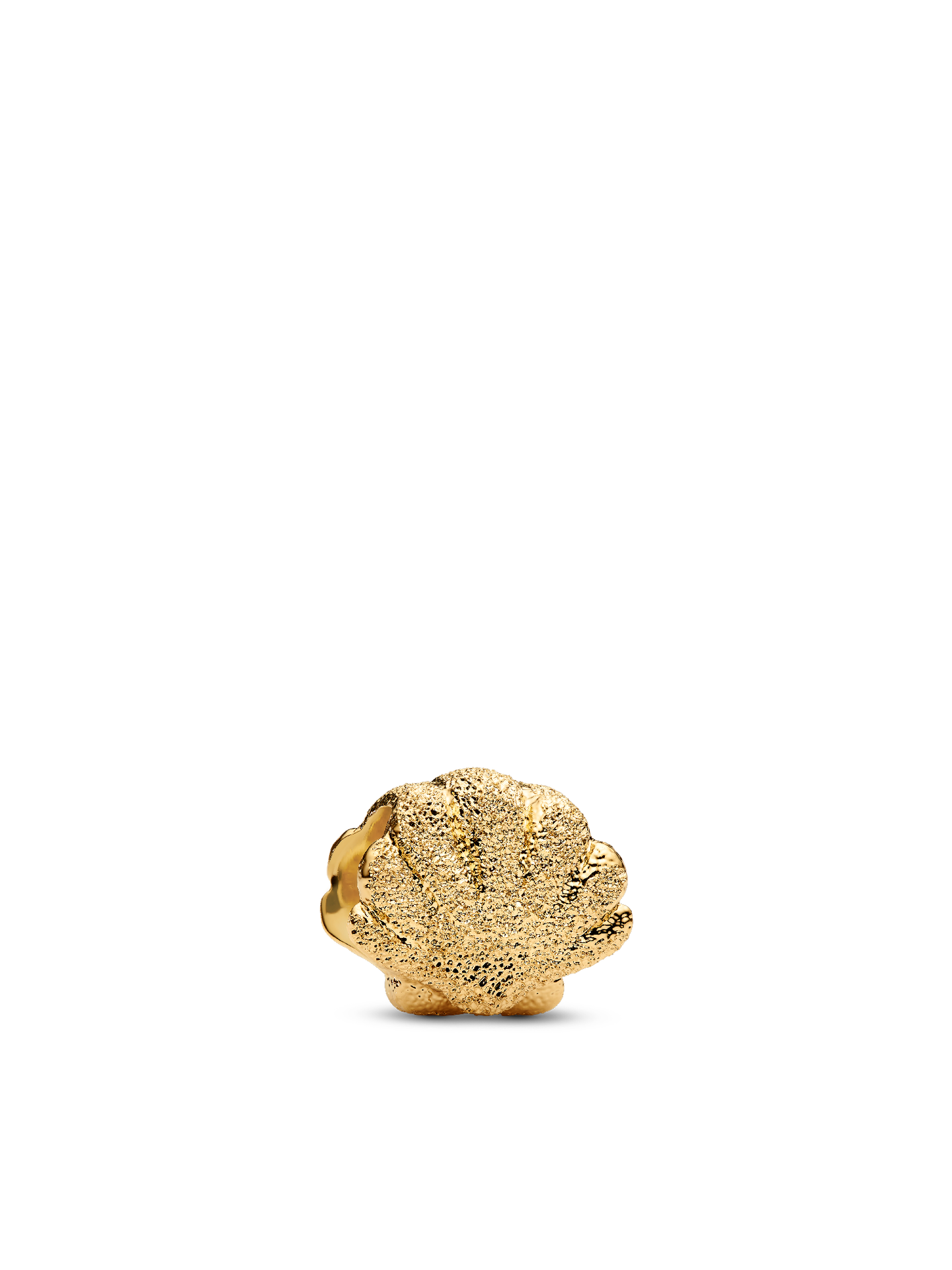 Женский шарм Pandora Textured Shell Mini Charm, цвет: Позолоченный — фото 1