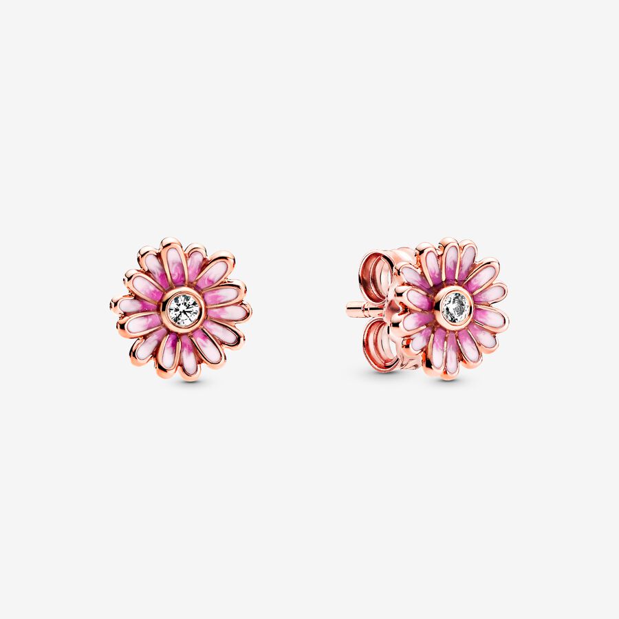 Pink gold earrings
