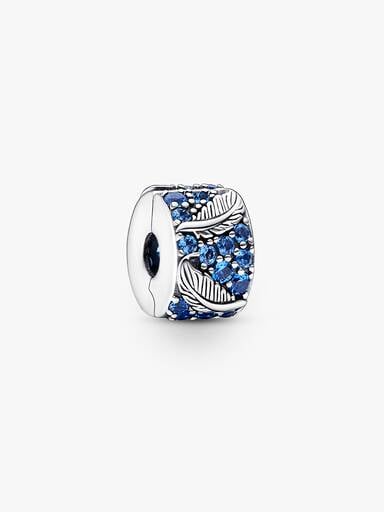 FINAL SALE - Curved Feather & Pavé Clip Charm