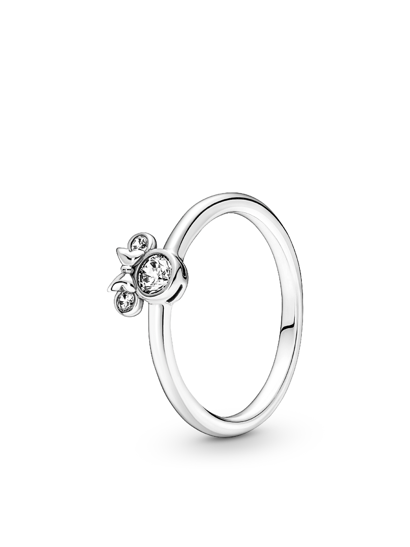 Женское кольцо Pandora Disney Minnie Mouse Sparkling Head, цвет: Серебро — фото 1