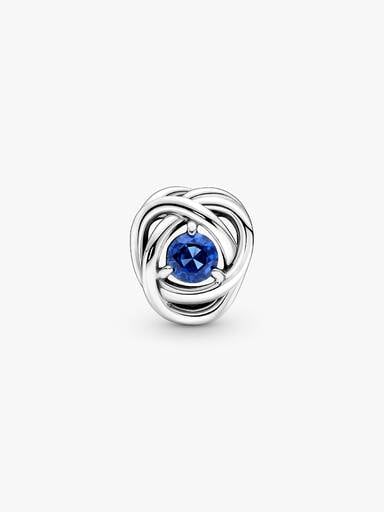 September Blue Eternity Circle Charm
