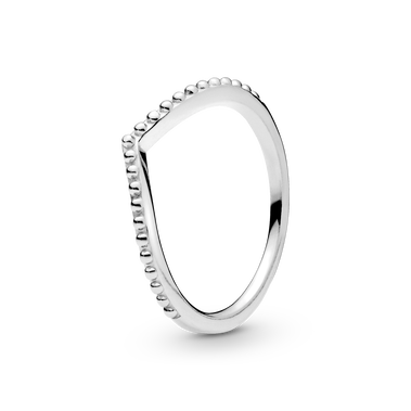 Beaded Wishbone Ring