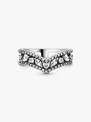 FINAL SALE - Sparkling Marquise Double Wishbone Ring