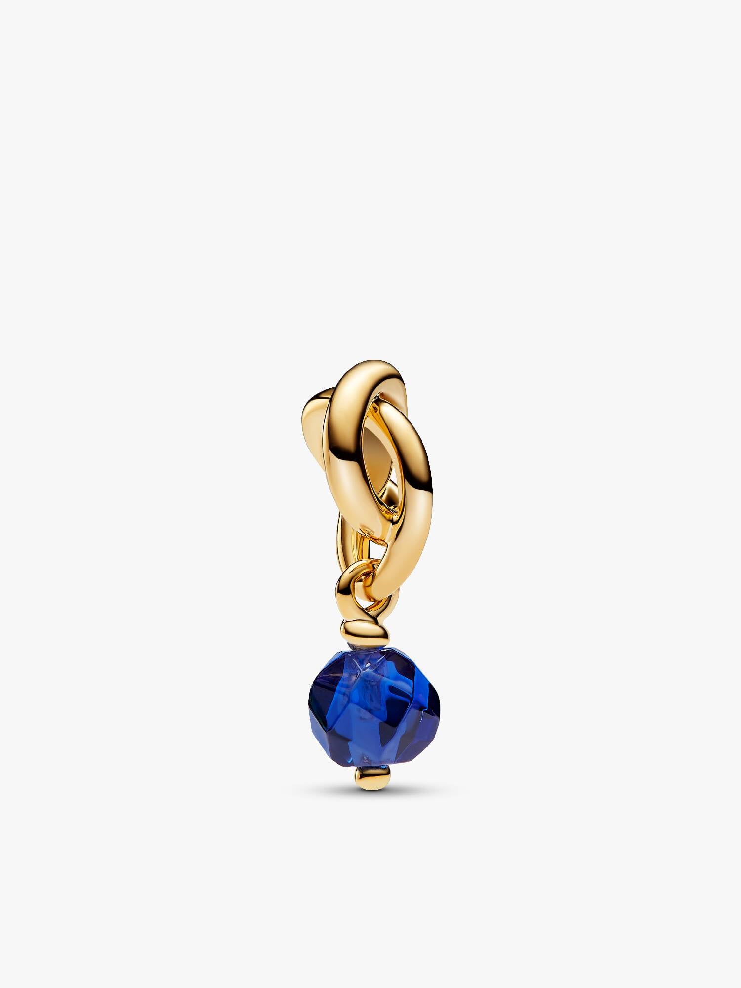 Faceted Blue Eternity Circle Dangle Charm