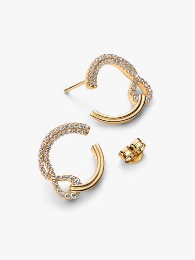 Pandora Infinite Lab-grown Diamond Pavé Open Circle Stud Earrings