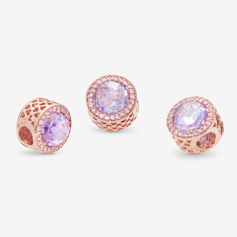 Sparkling Lavender Charm | Rose gold plated | Pandora US