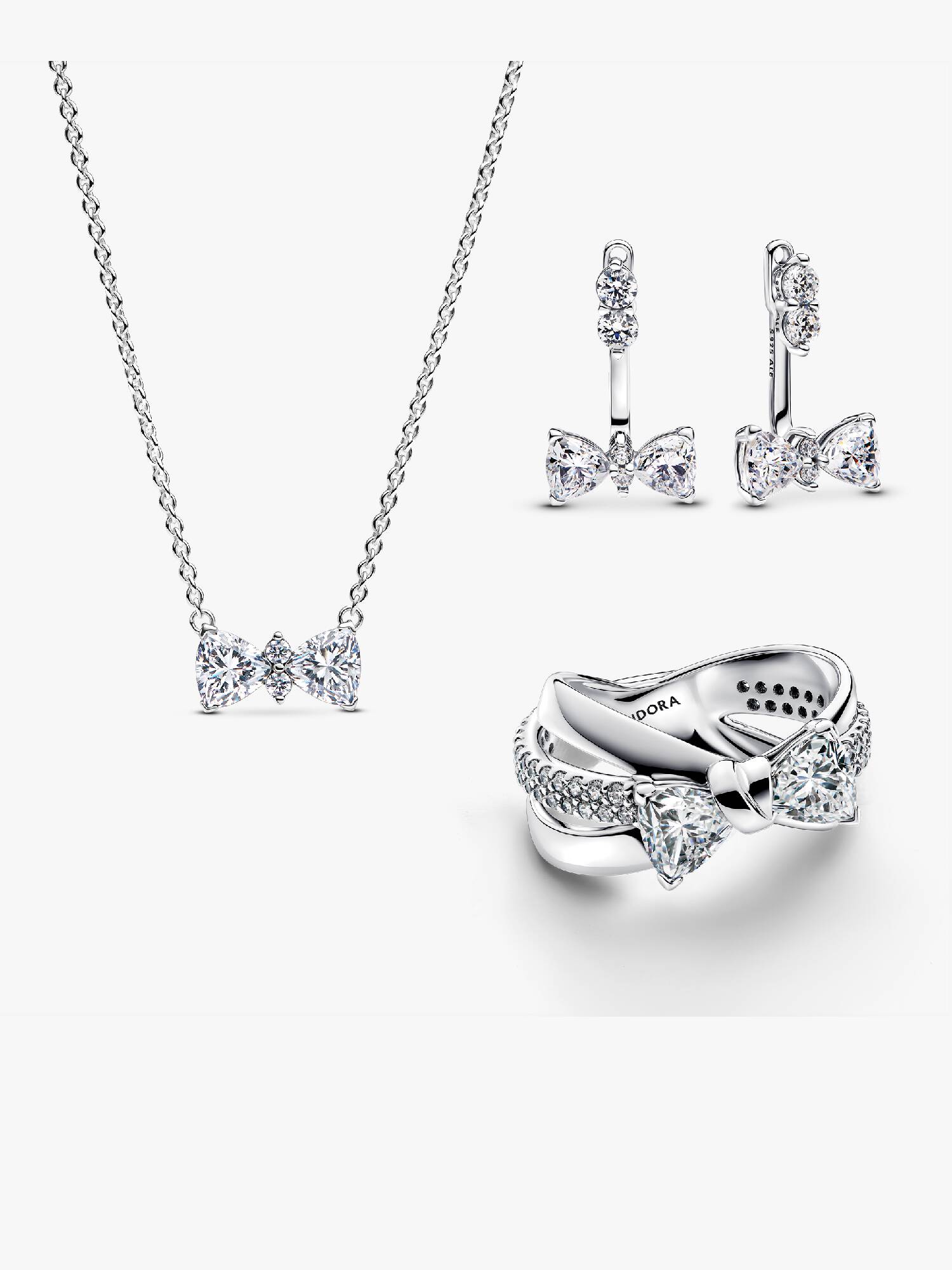 Sparkling Bow Jewelry Set