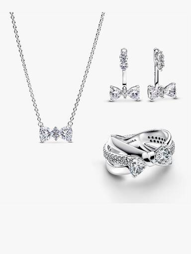 Sparkling Bow Jewelry Set