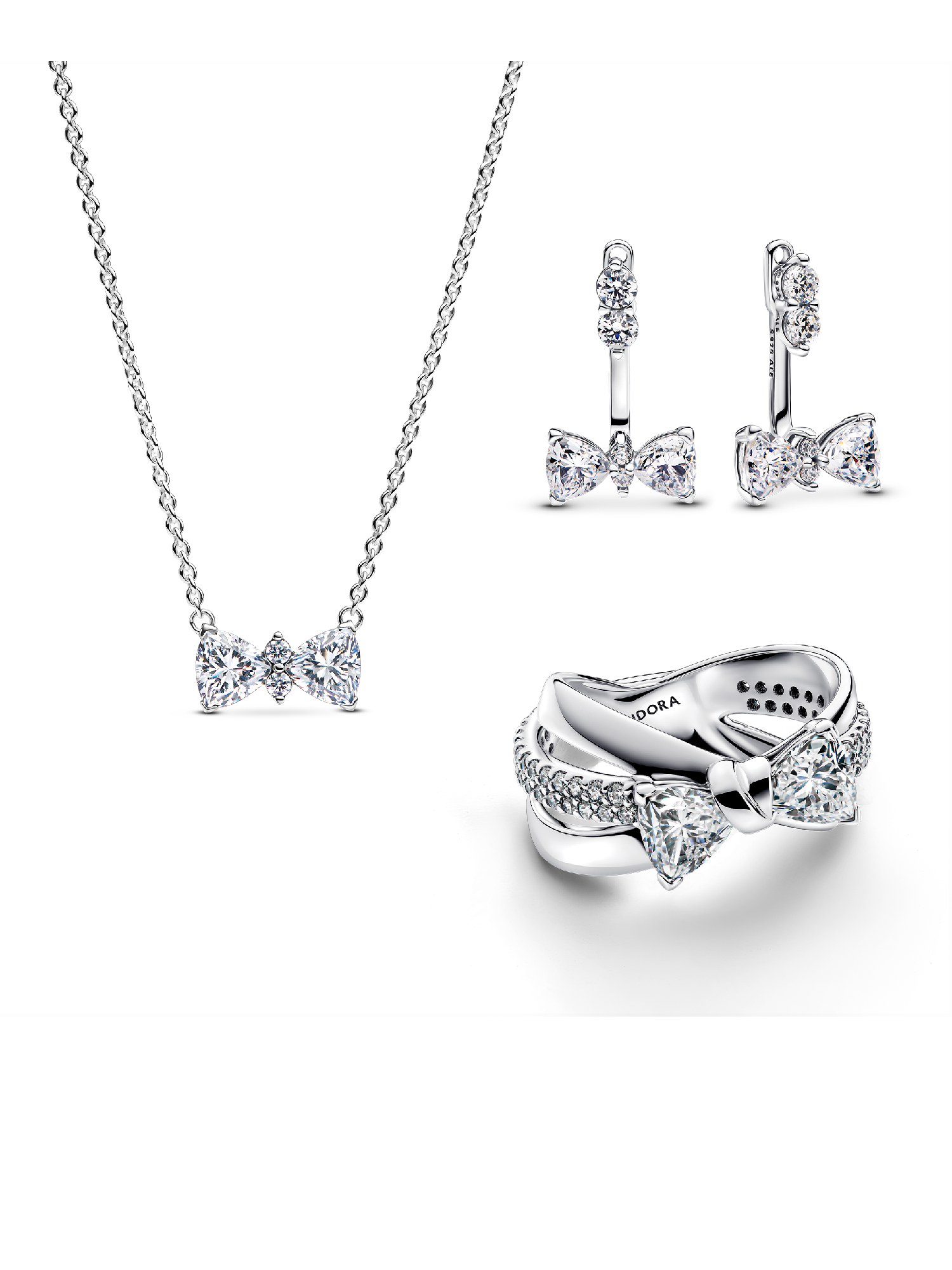 Sparkling Bow Jewelry Set