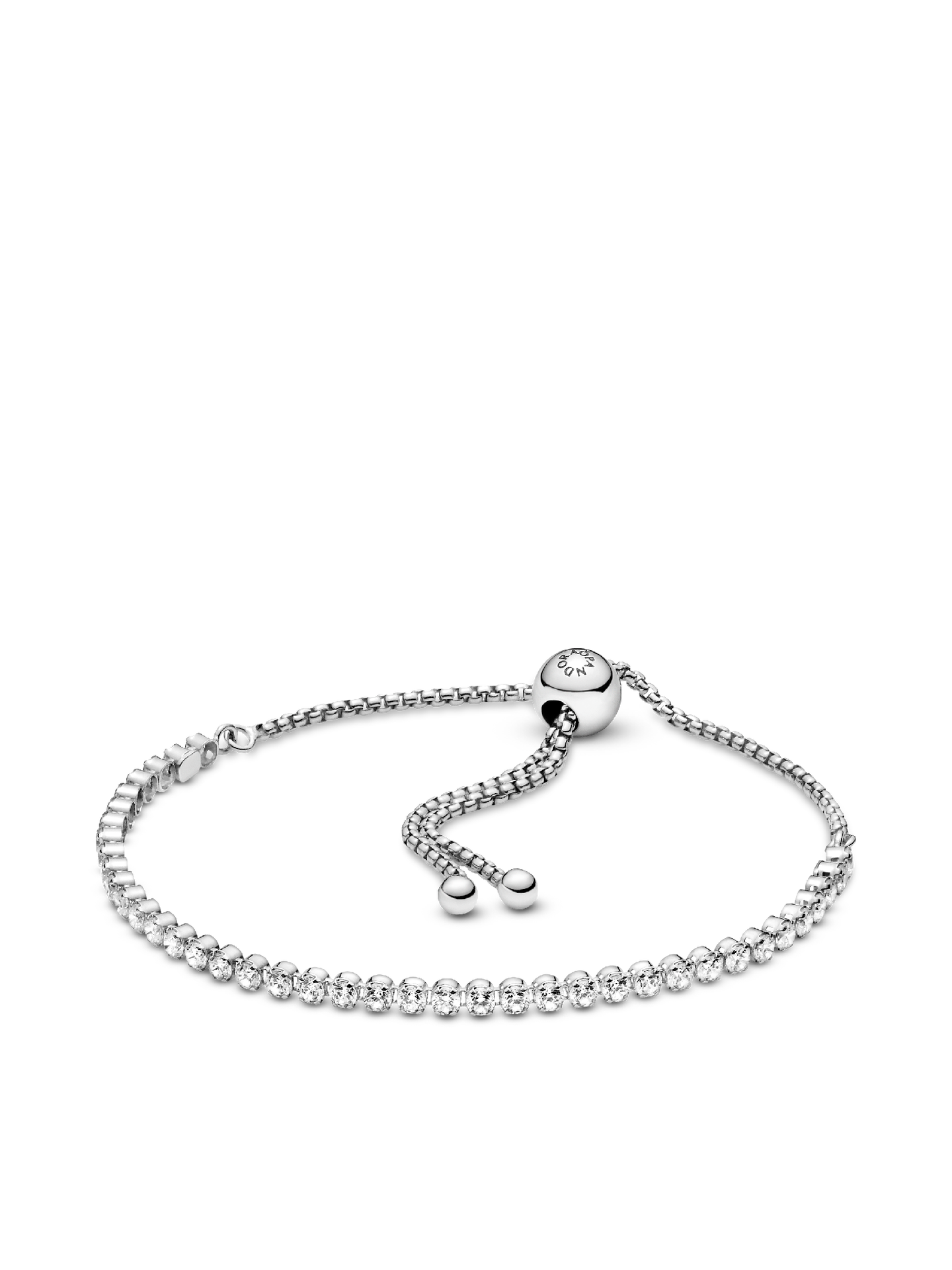 Женский браслет Pandora Sparkling Slider Tennis, цвет: Серебро