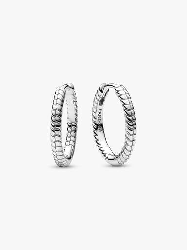 Pandora Moments Small Charm Hoop Earrings